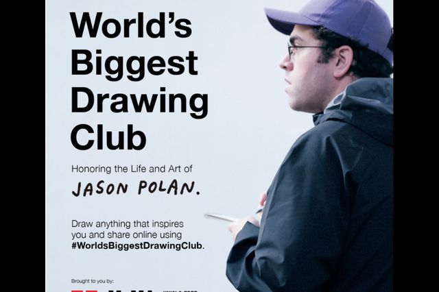 The invitation to the MoMA event for Jason Polan